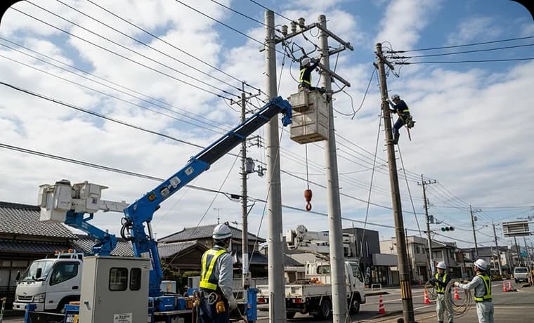 電線架設同時工事（無電柱化工事）